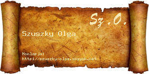 Szuszky Olga névjegykártya